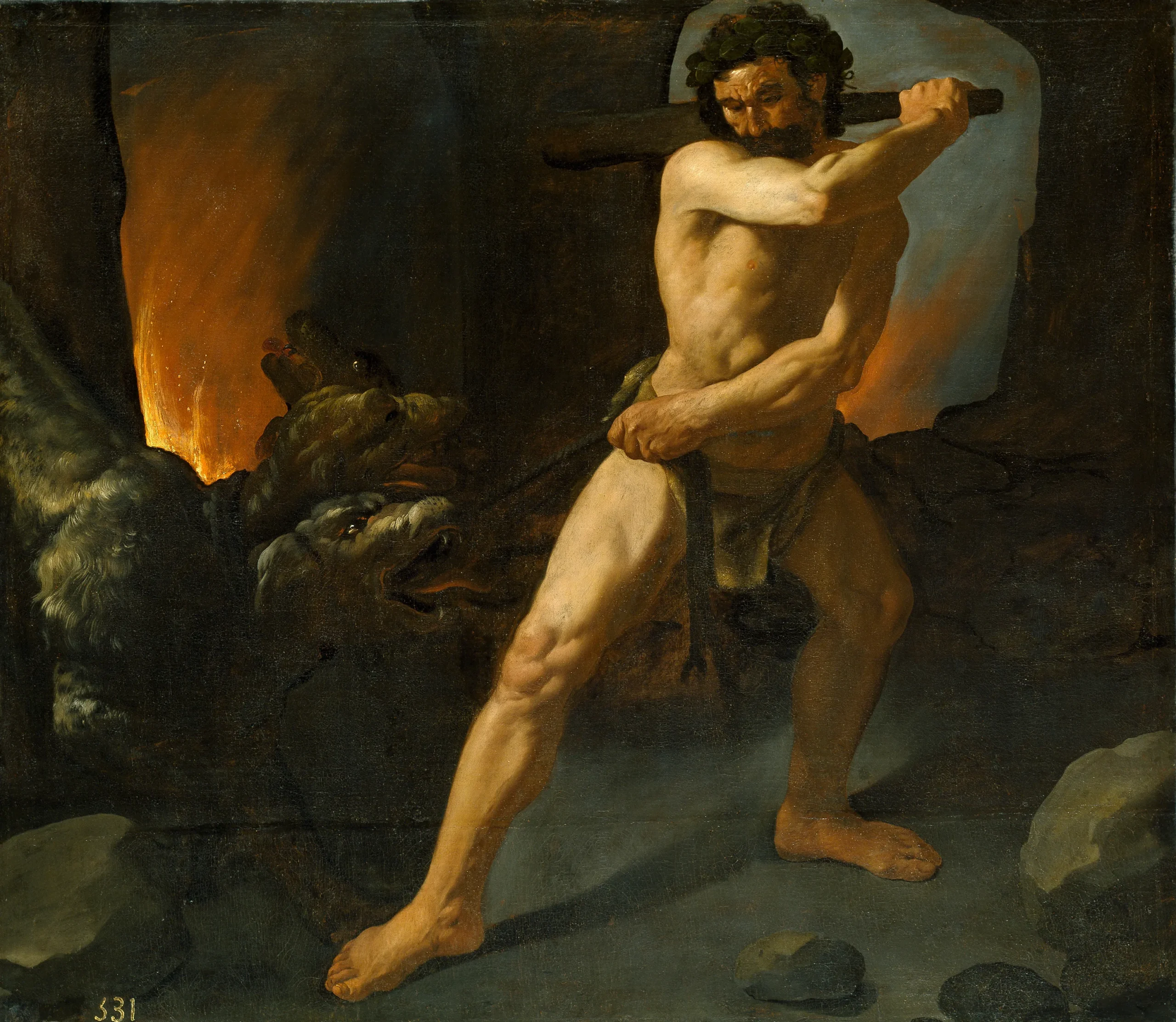 フランシスコ・デ・スルバラン『ヘーラクレースとケルベロス』1634年