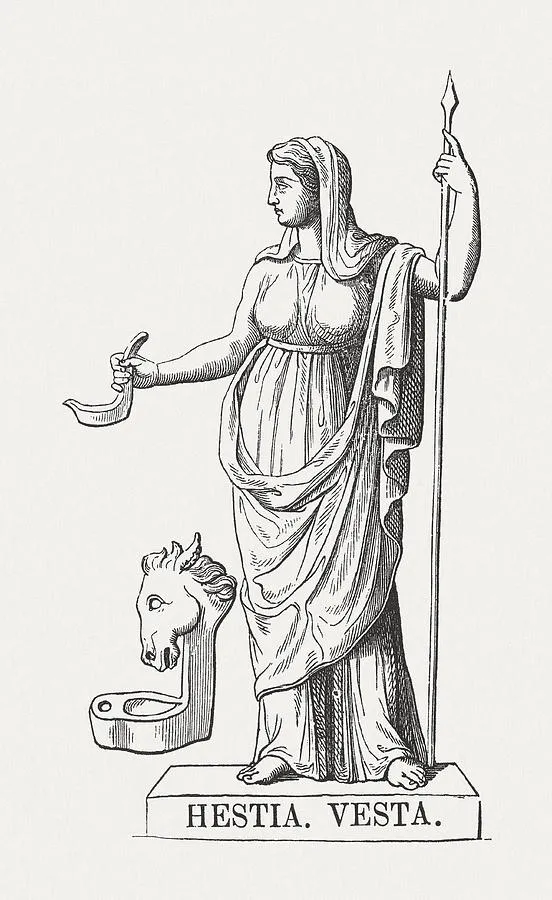 ヘスティア-1878年出版の木版画より