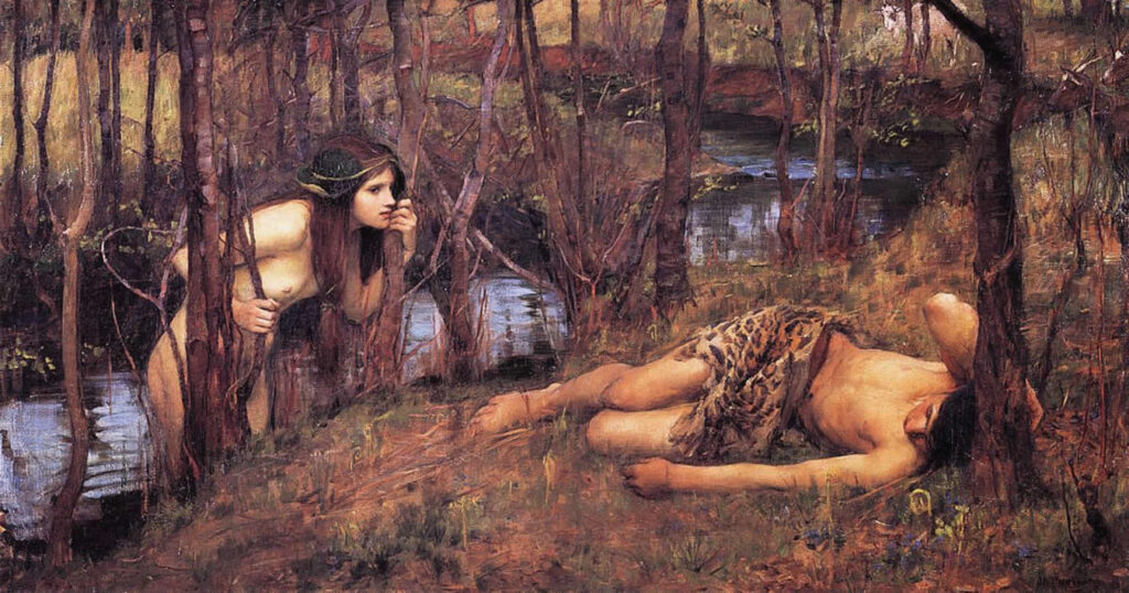 ジョン・ウィリアム・ウォーターハウス『ナイアード』1893年