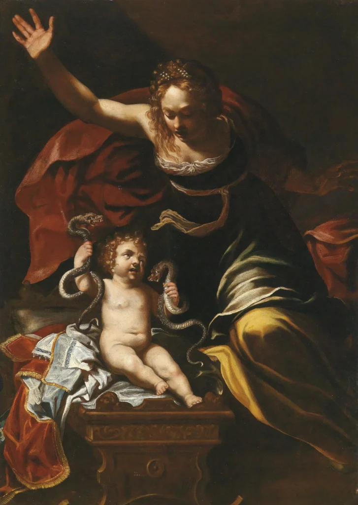 ベルナルディーノ・メイ『我が子に驚くアルクメーネー』1676年