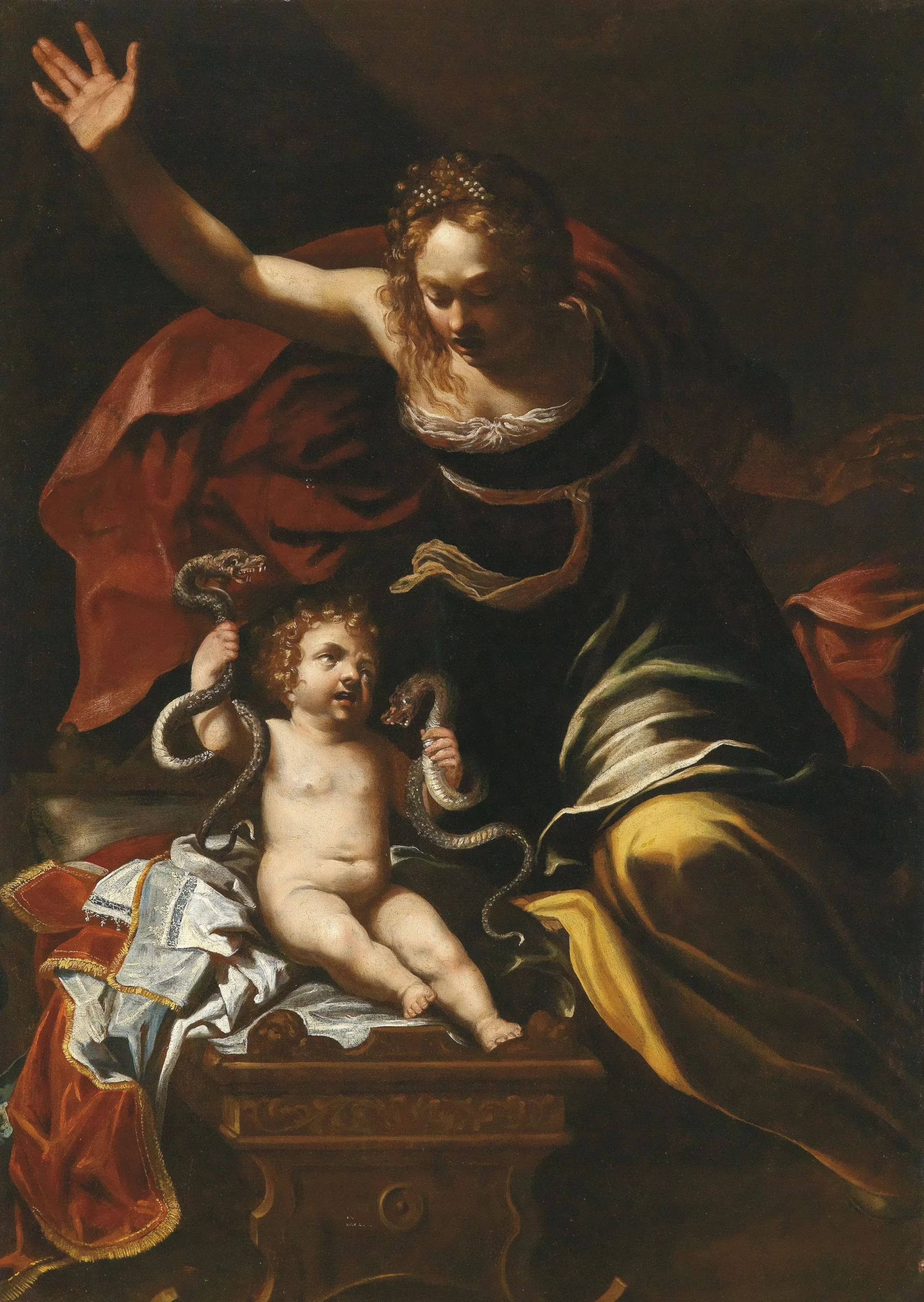 ベルナルディーノ・メイ『我が子に驚くアルクメーネー』1676年