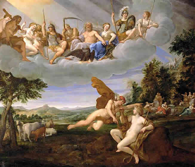 フランチェスコ・アルバーニ『メルクリウスとアポロン』1635年
