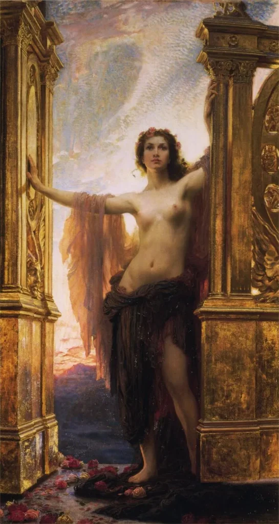 ハーバート・ジェームズ・ドレイパー『ローマ神話の暁の女神、オーロラ』1900年