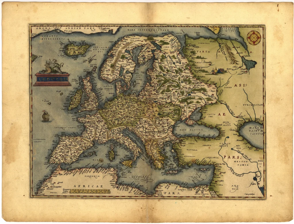 アブラハム・オルテリウスによるアムステルダムの地図1572年