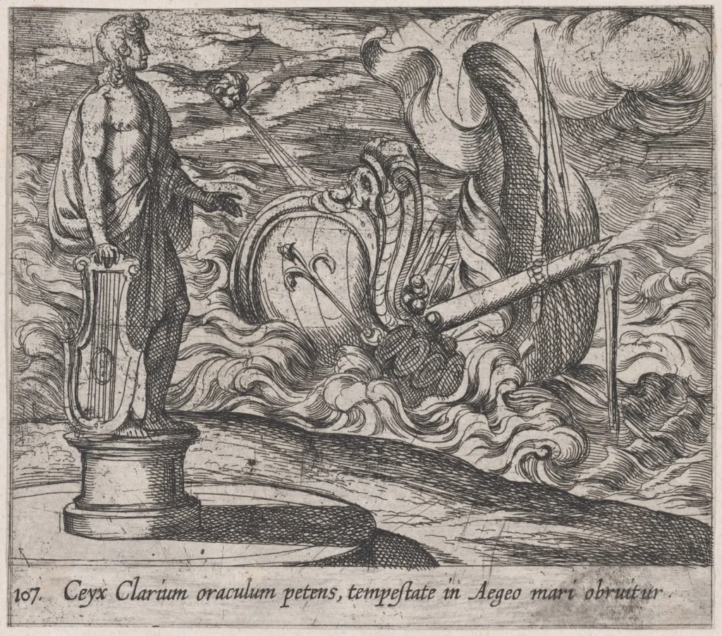 Plate 107: The Wreck of Ceyx's Ship Antonio Tempesta 1606年