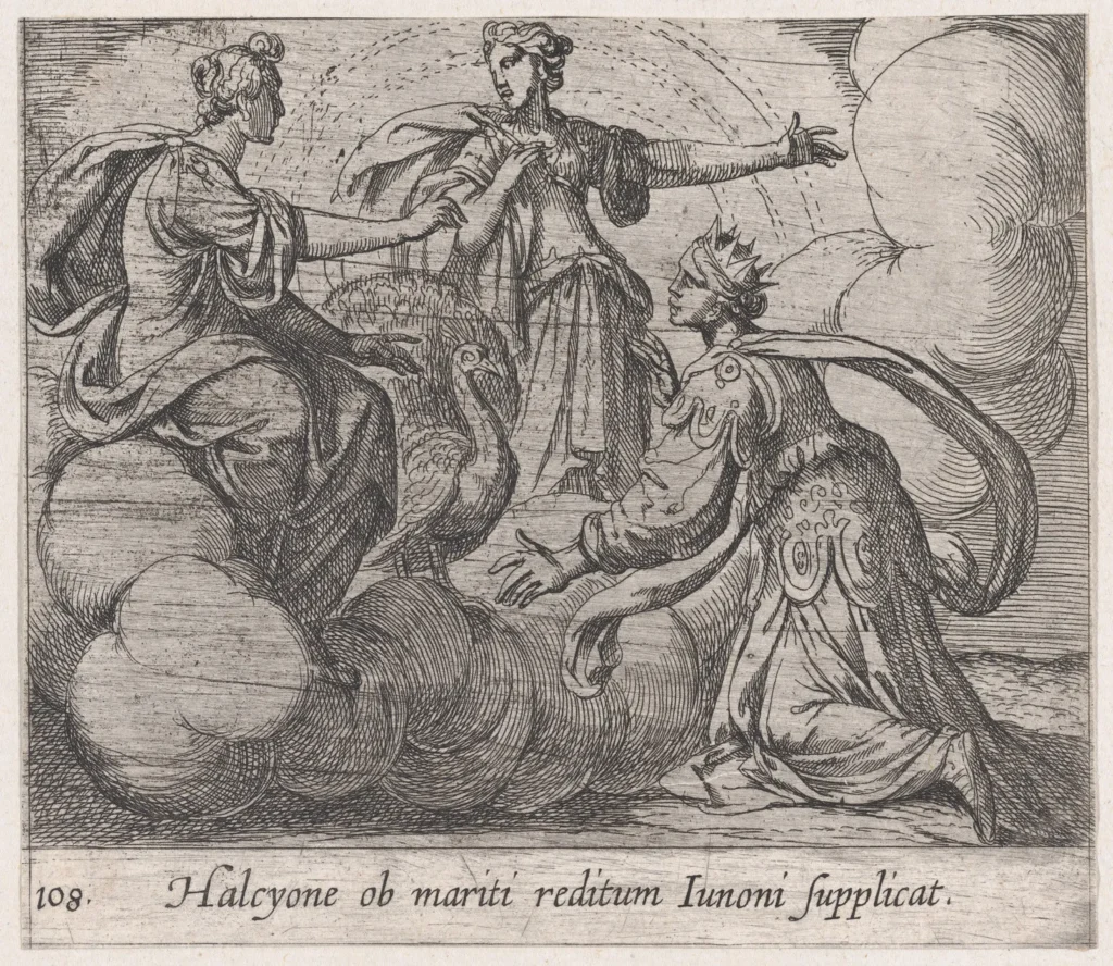 Antonio Tempesta『Plate 108: Alcyone Offering Prayers to Juno』1606年
