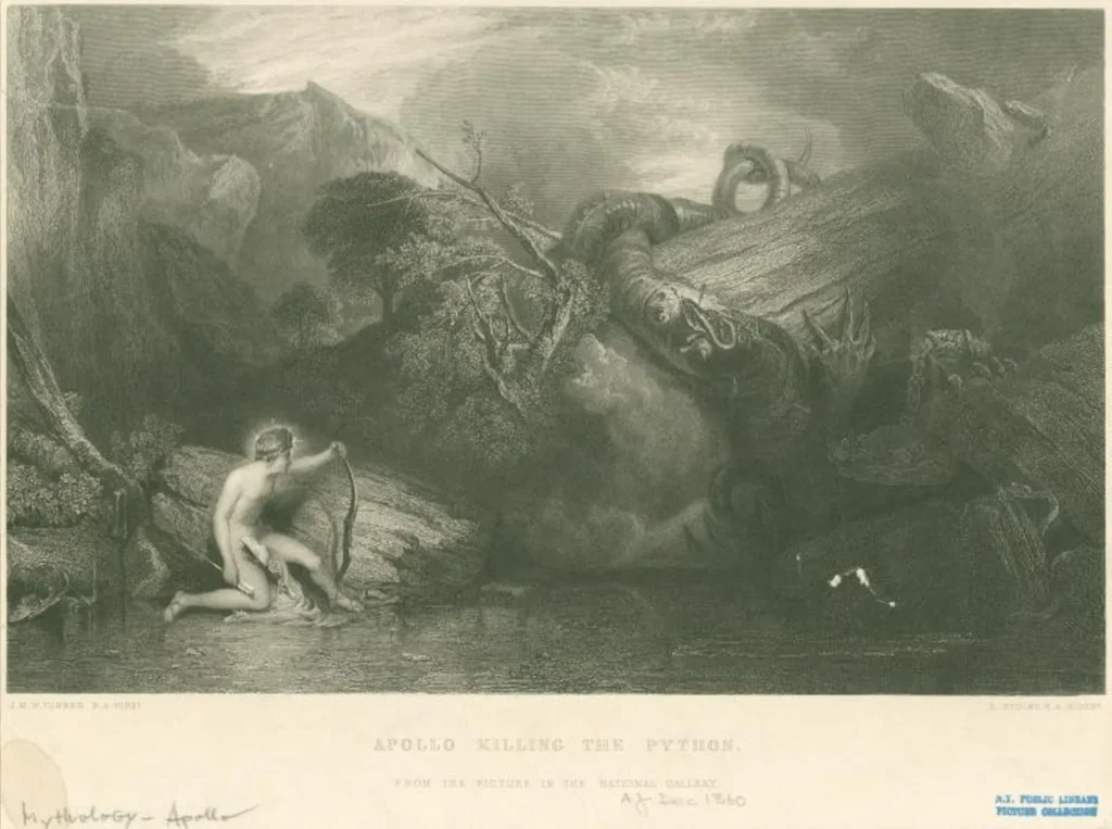 Turner, J. M. W. (Joseph Mallord William)『ピュトンを倒すアポロン』1860年頃