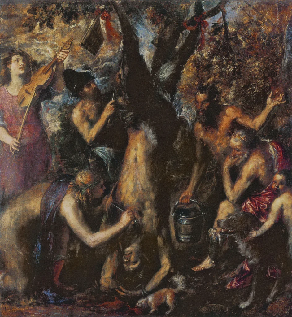 ティツィアーノ・ヴェチェッリオ『マルシュアスの皮剥ぎ』1570年-1576年頃