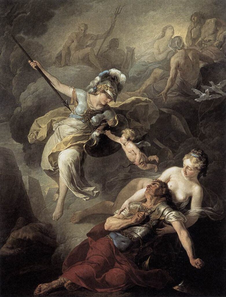 ジョセフ・ブノワ・スヴェ『マルスとミネルヴァの戦い』1771年