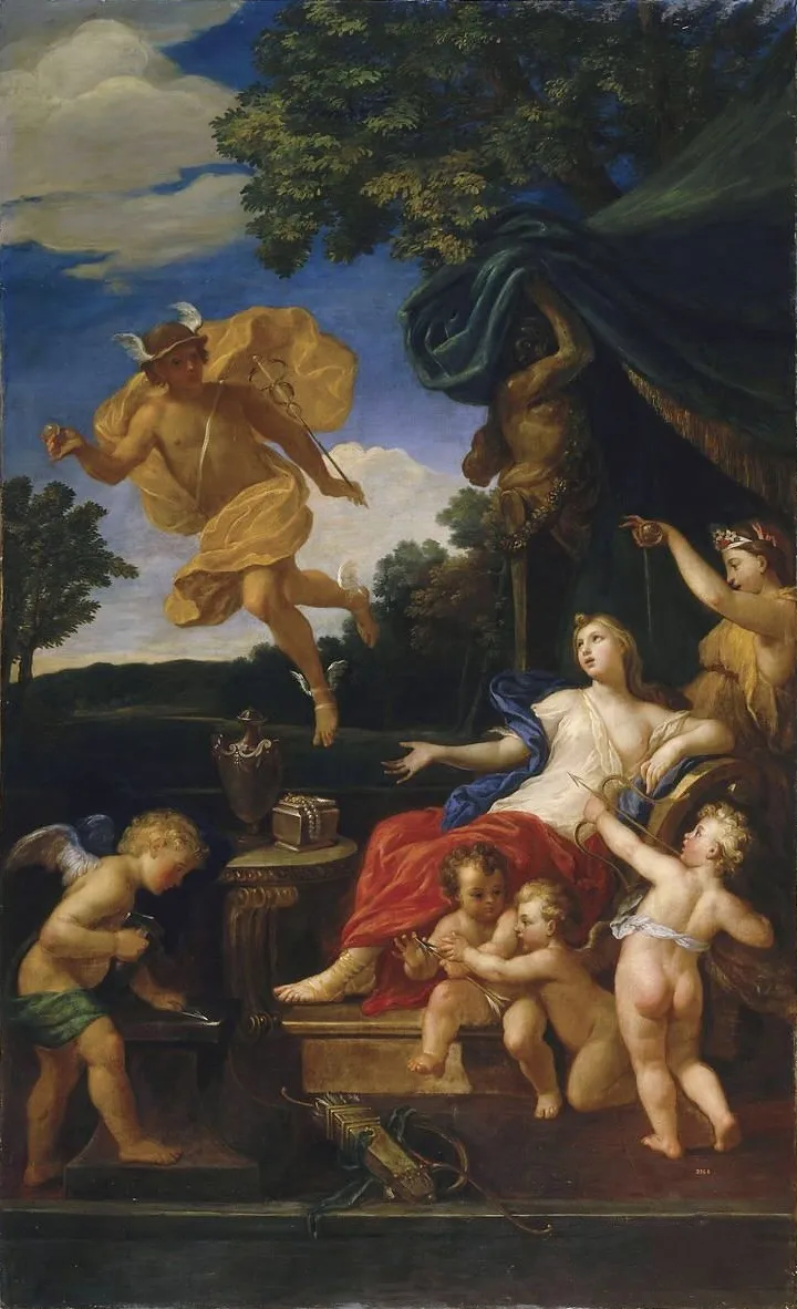 ボン・ブローニュ『ヴィーナスとメルクリウス』1688年