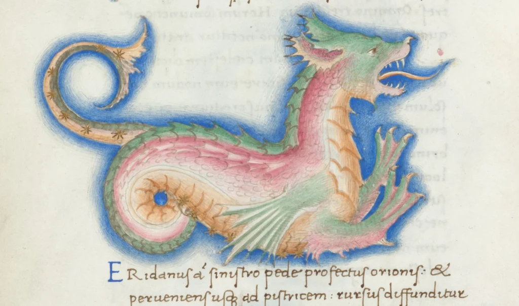 Hyginus, C. Julius「写本に描かれたケトス」1475年-1480年頃