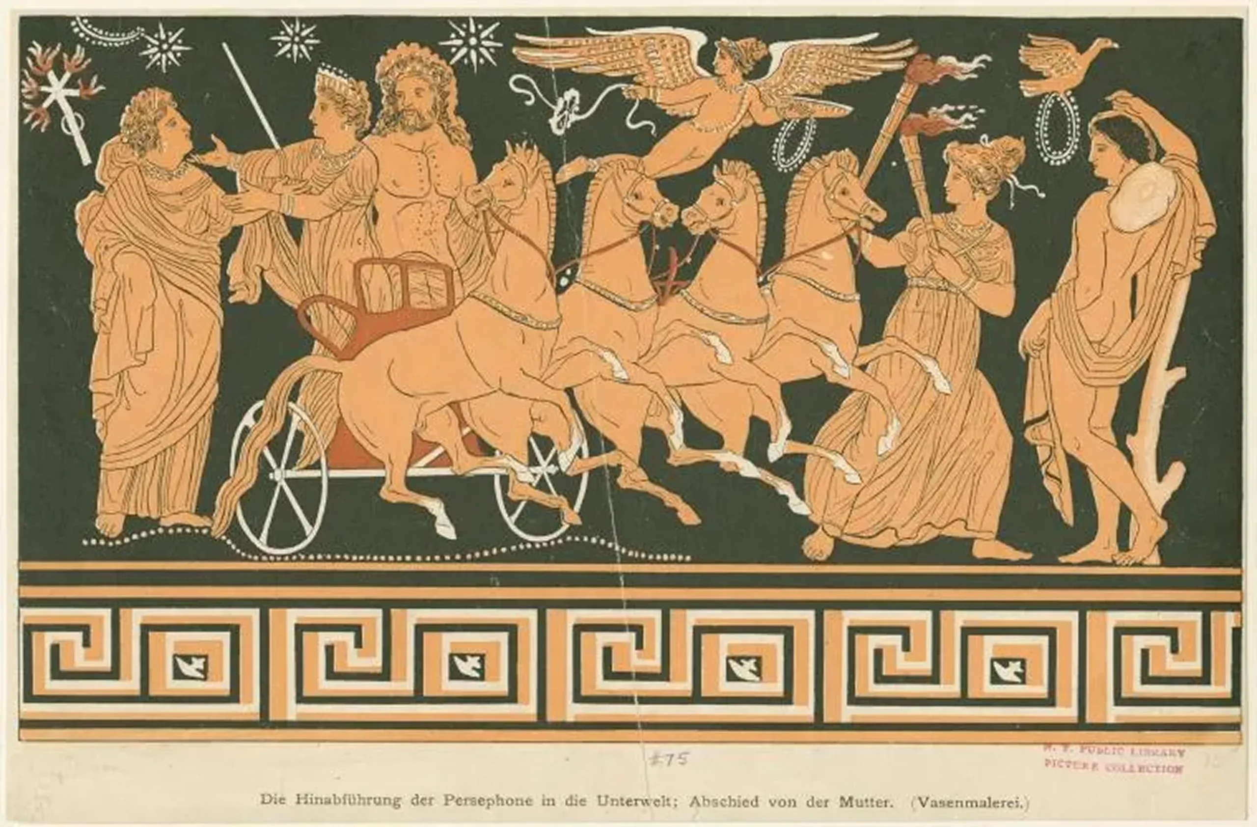 Die Hinabführung der Persephone in die Unterwelt; Abschied von der Mutter1896年