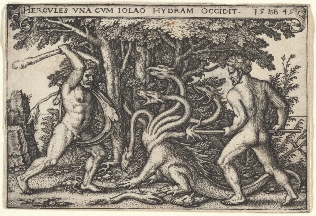 Beham, Hans Sebald『Hercules and the Hydra』1545年