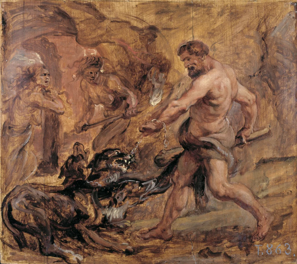 ピーテル・パウル・ルーベンス『ヘラクレスとケルベロス』1636年