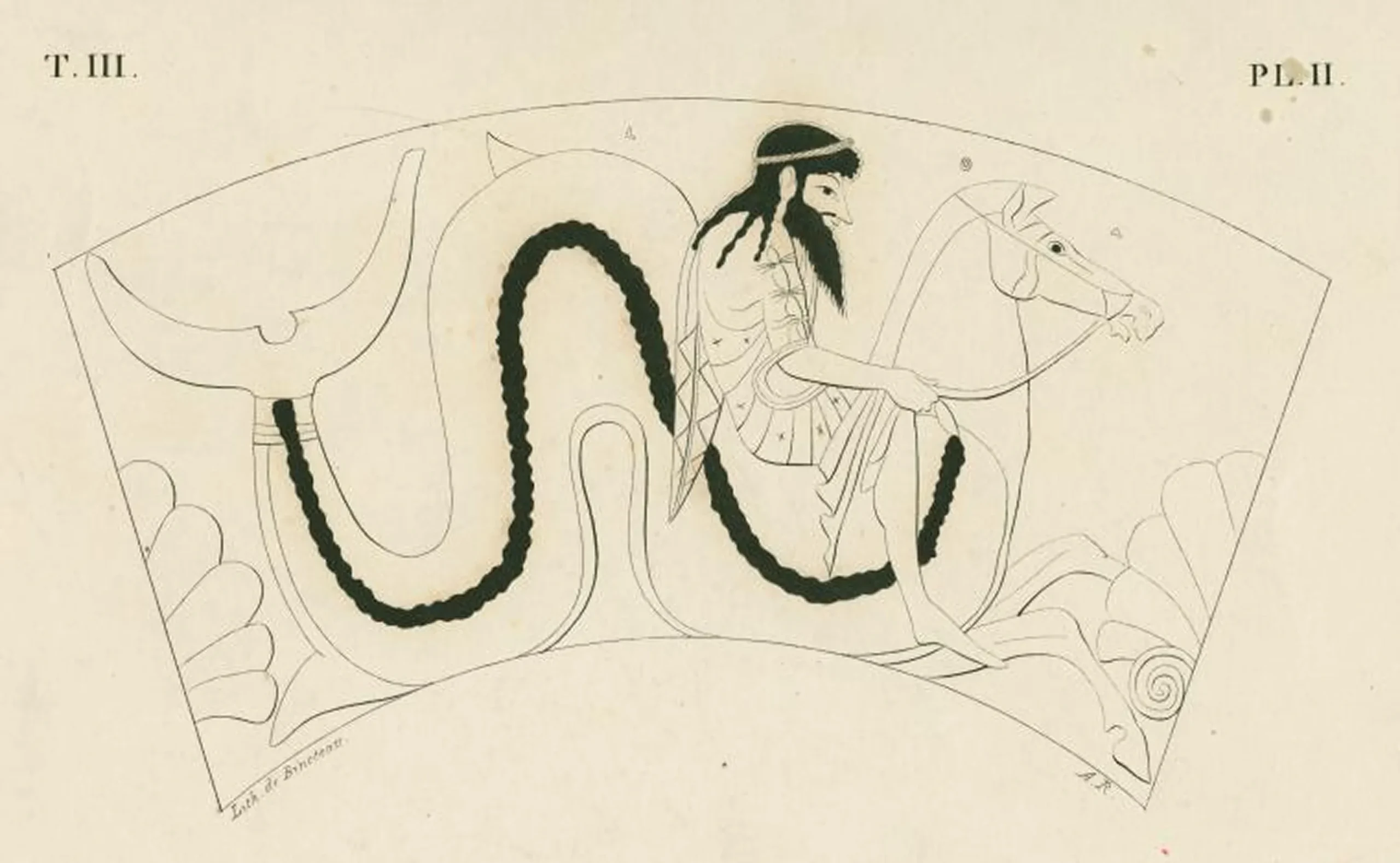 Bineteau, P. 「Neptune mounted on a hippocampus, or seahorse, reins in hand」1844年-1861年頃