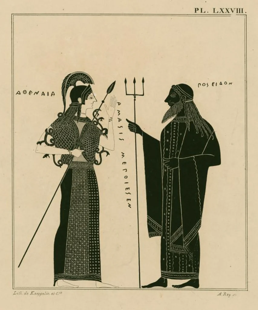 Lith. Kaeppelin『アッティカの領有権をめぐるアテナとポセイドンの争い』1844年-1861年