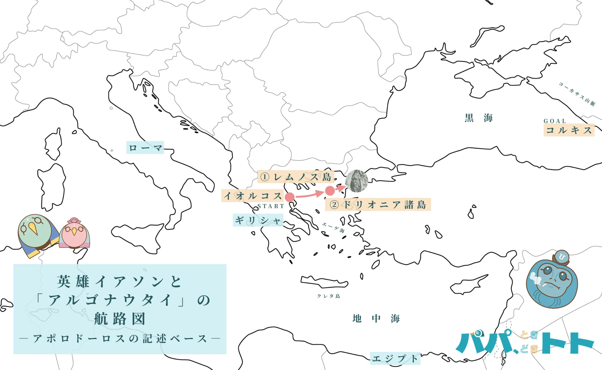 イアソンとアルゴナウタイの航路図2