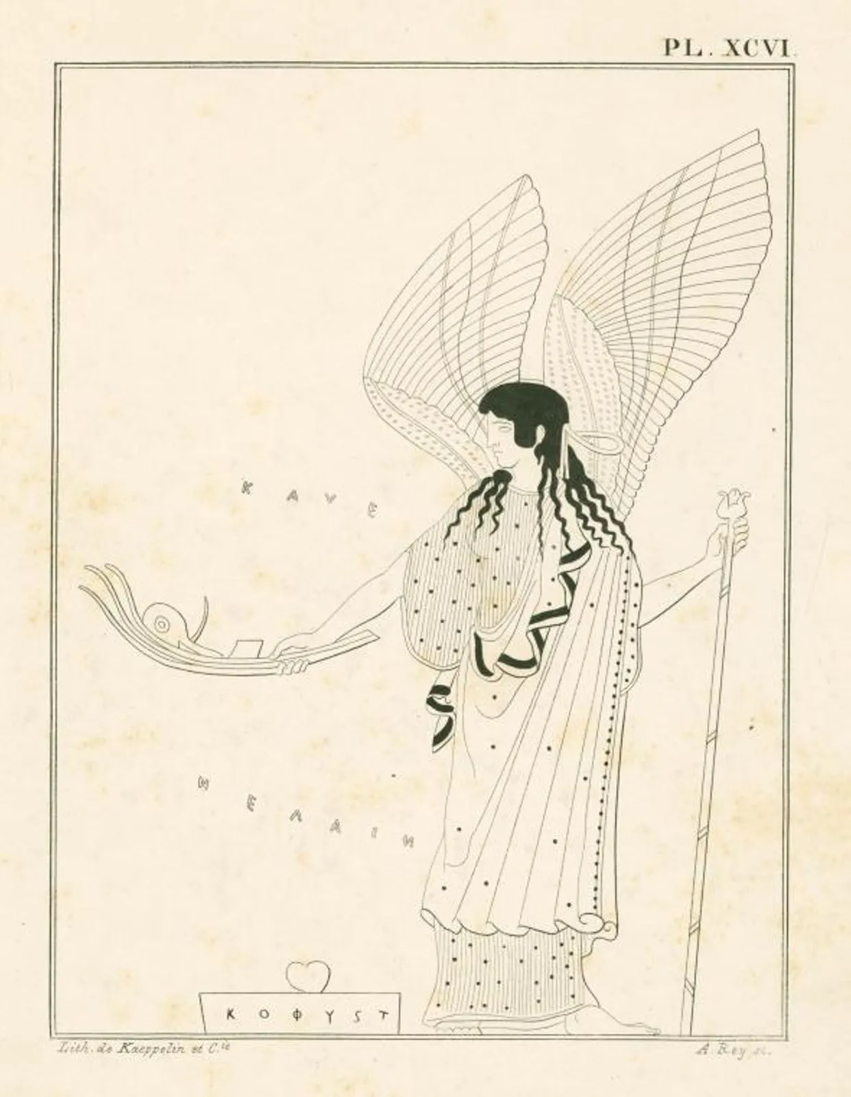 Lith. Kaeppelin『The Naval Victory or Nike』1844年-1861年頃