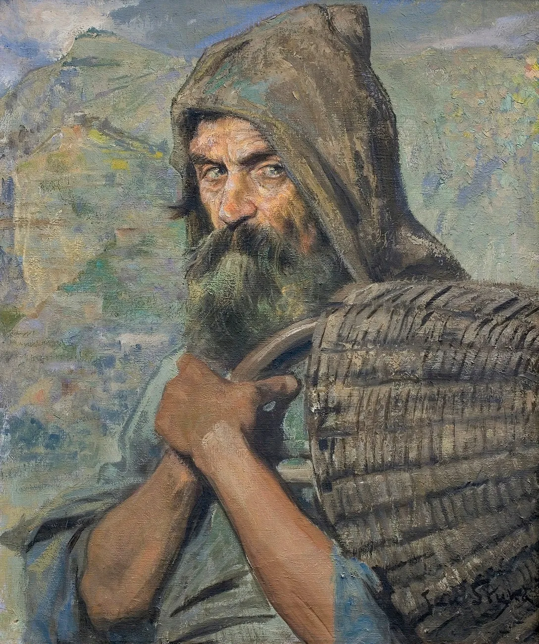 ヤン・スティカ『豚飼い頭のエウマイオス』1925年