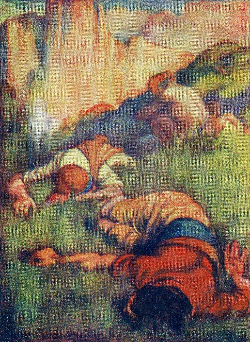 W・ヒース・ロビンソン『意識不明のオデュッセウスの部下たち』年代不明