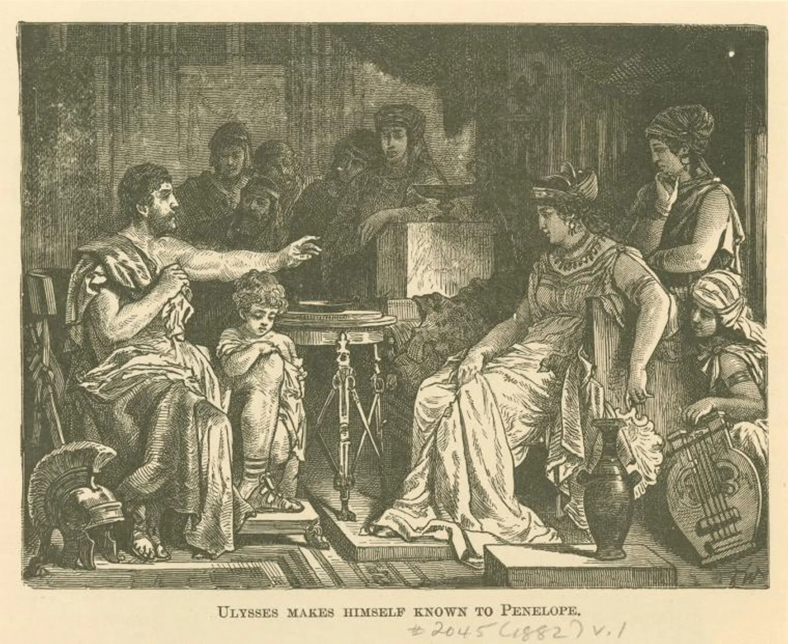 「ユリシーズはペネロペに自分の存在を告げる」1882年
