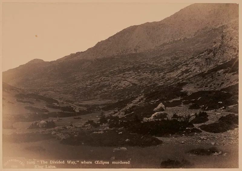 「分断された道」ライオス殺害現場とされる場所1889年頃