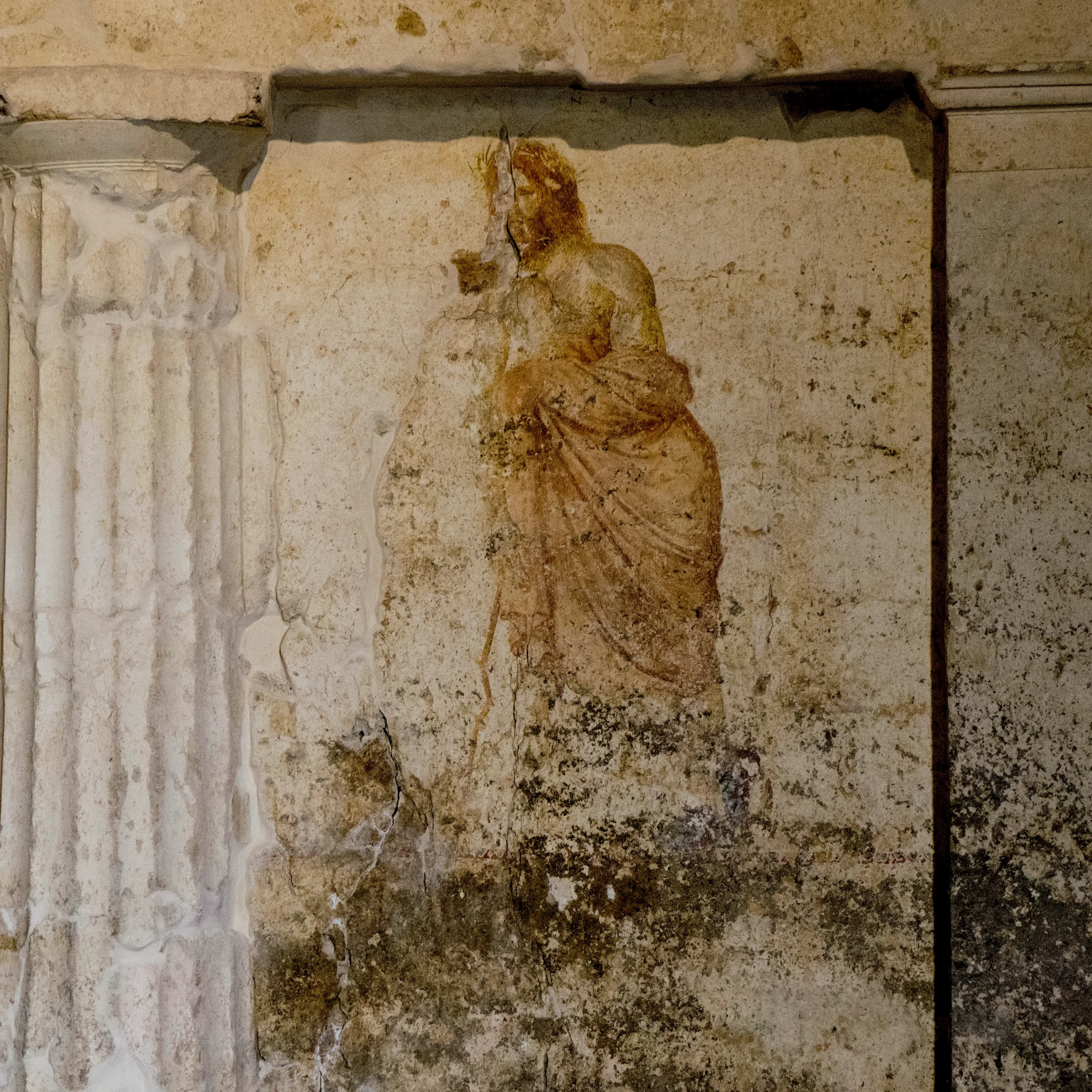 レフカディアの審判の墓にあるラダマンティスの描写紀元前300年-250年頃