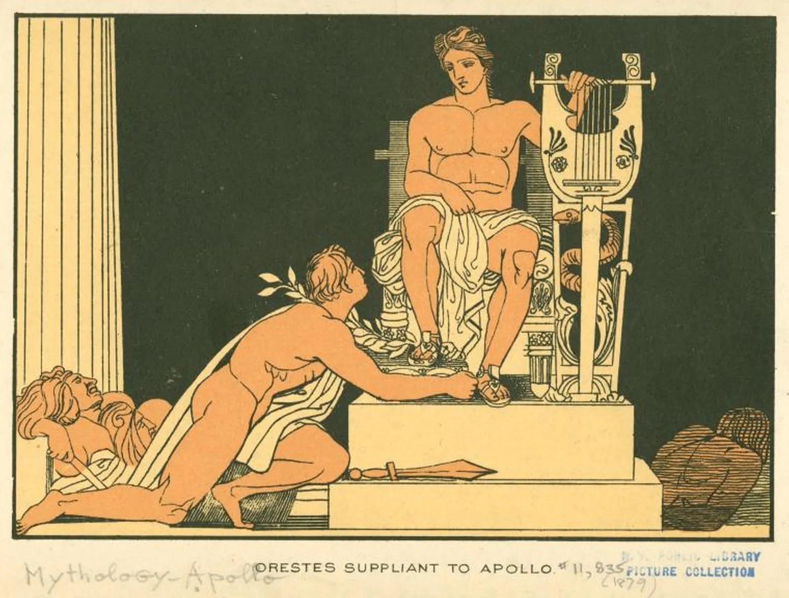 Flaxman, John『アポロンに懇願するオレステス』1879年